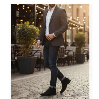 Bota  Social Sapato Masculino Social clássico Oxford Nobuck 1090