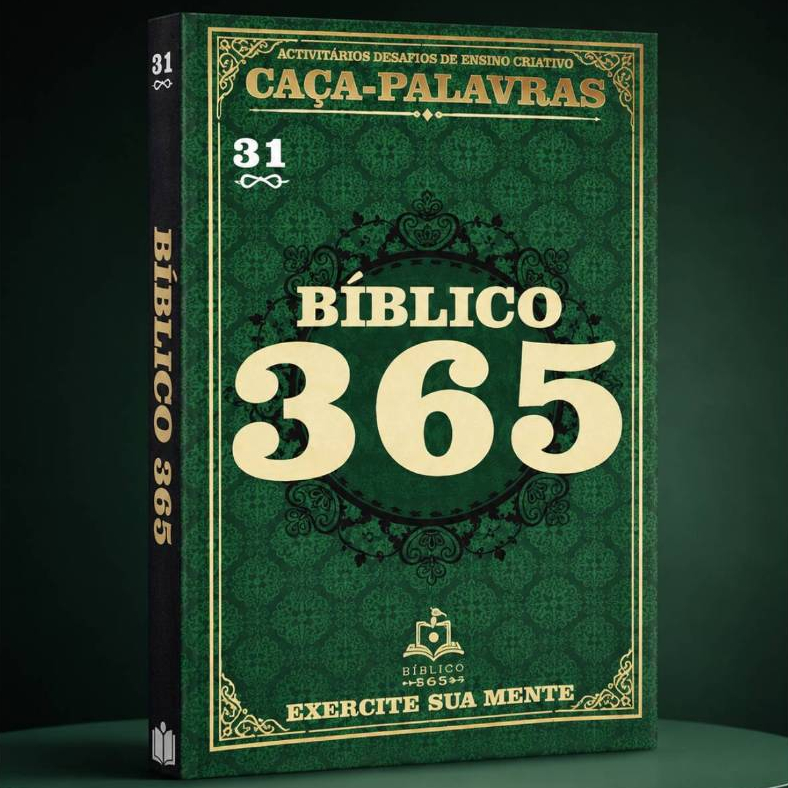 Livro Caça-palavras Bíblico 365 Dias Atividades Capa Mole