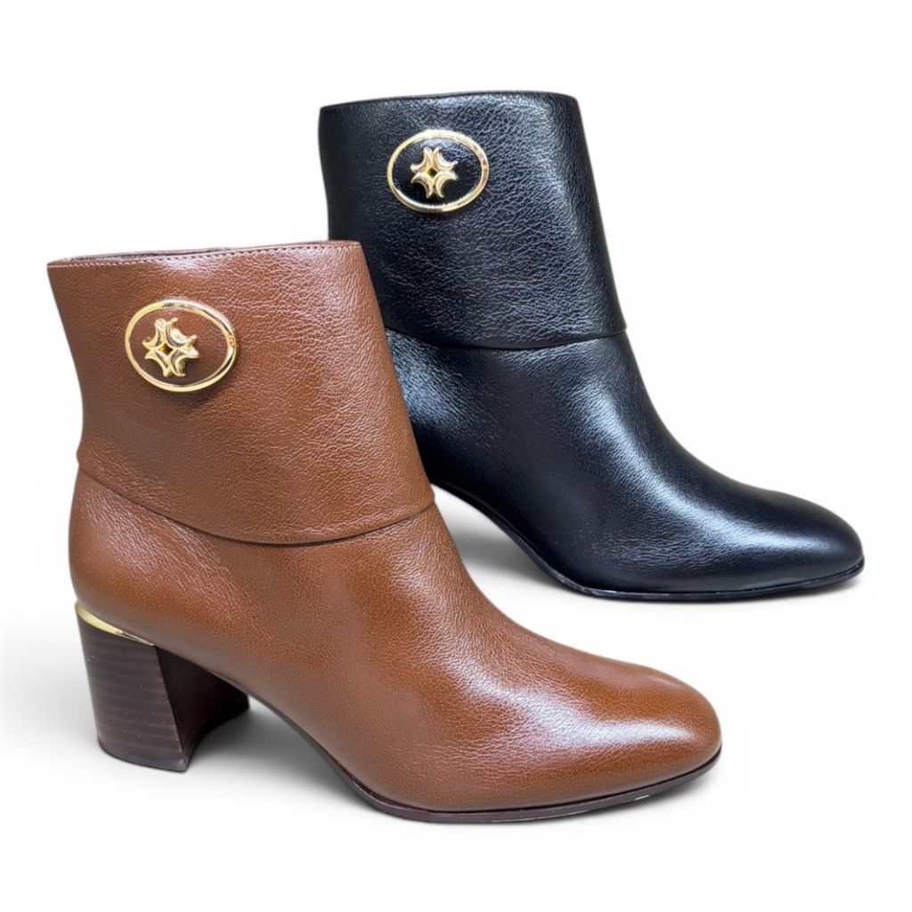 BOTA CANO CURTO LUZ DA LUA 80740013 COURO ORIGINAL FEMININA