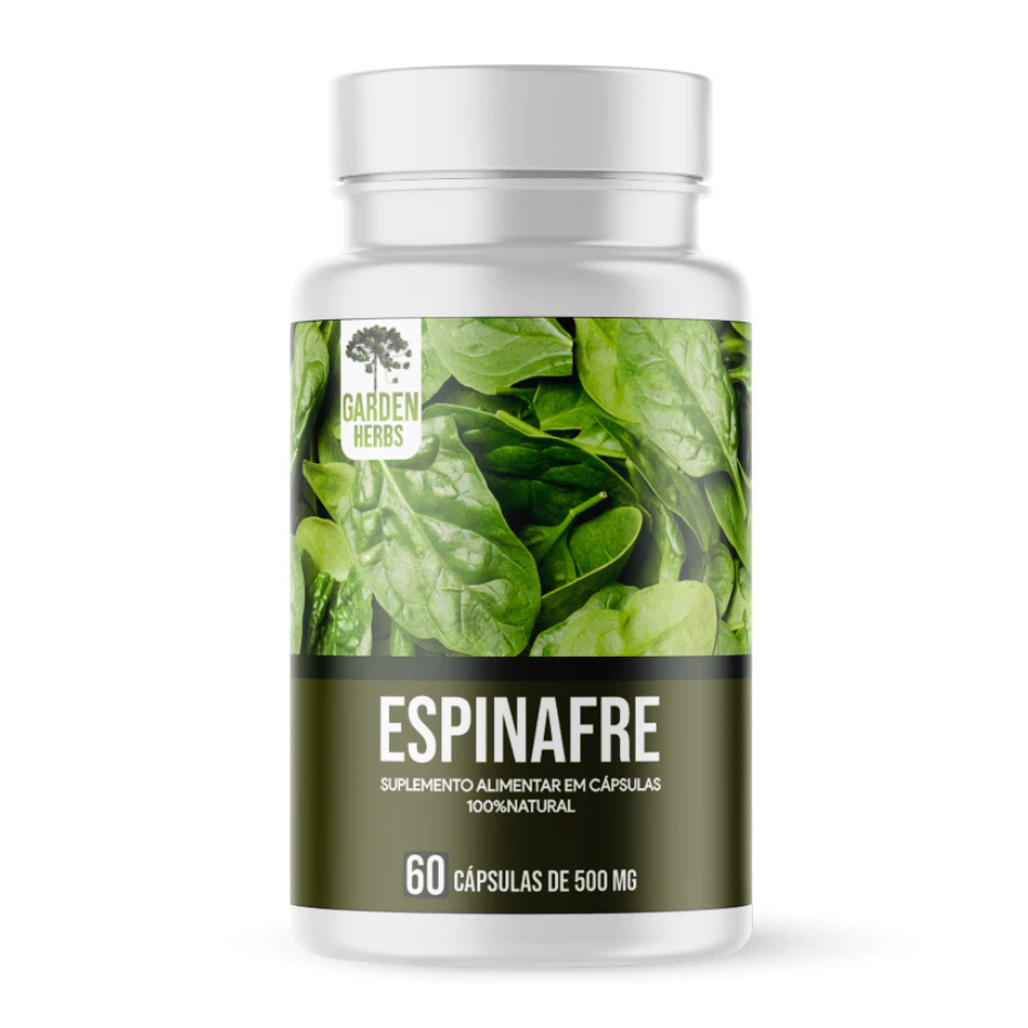 Espinafre 60 Cápsulas 500mg 100% Natural  (Extrato Puro Cápsulas)