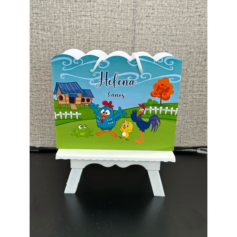 Sacolinha GALINHA PINTADINHA personalizada | PEGUE E MONTE | Lembrancinha | Festa Infantil | Aniversário