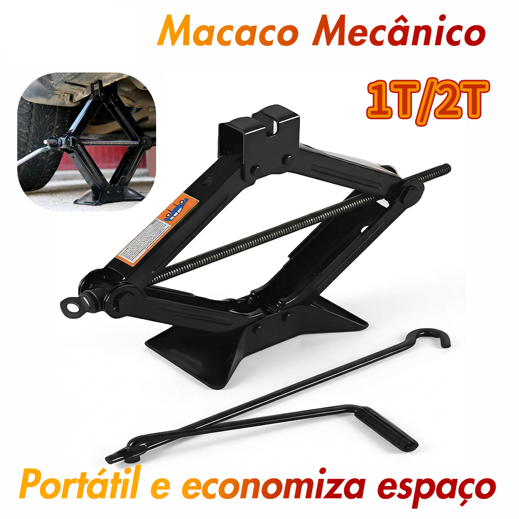 Macaco Jacaré Hidráulico 1.5/3T Sanfona Fácil de Usar Resistente para Carro e Troca de Pneu