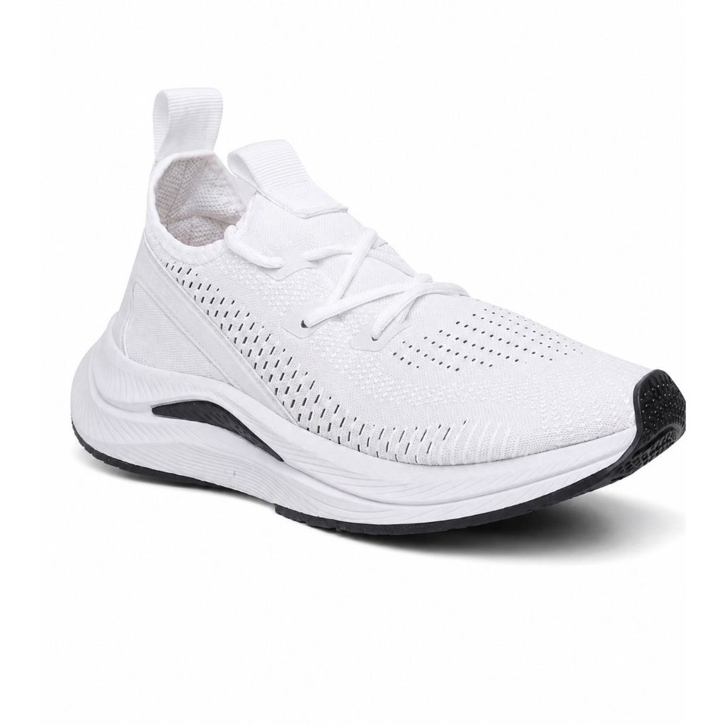 Tenis Feminino Treino Corrida Caminhada Respiravel Conforto Leve Casual Preto Branco
