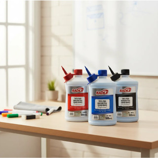 Kit 3 Tintas P/ Marcador De Quadro Branco 500ml Tinta Azul Vermelho Preto