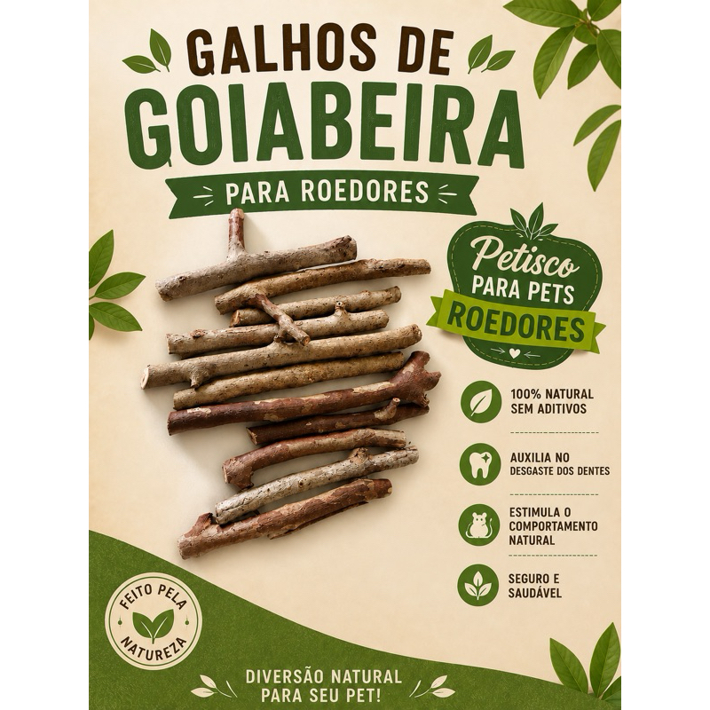 Galhos de Goiabeira para roedores