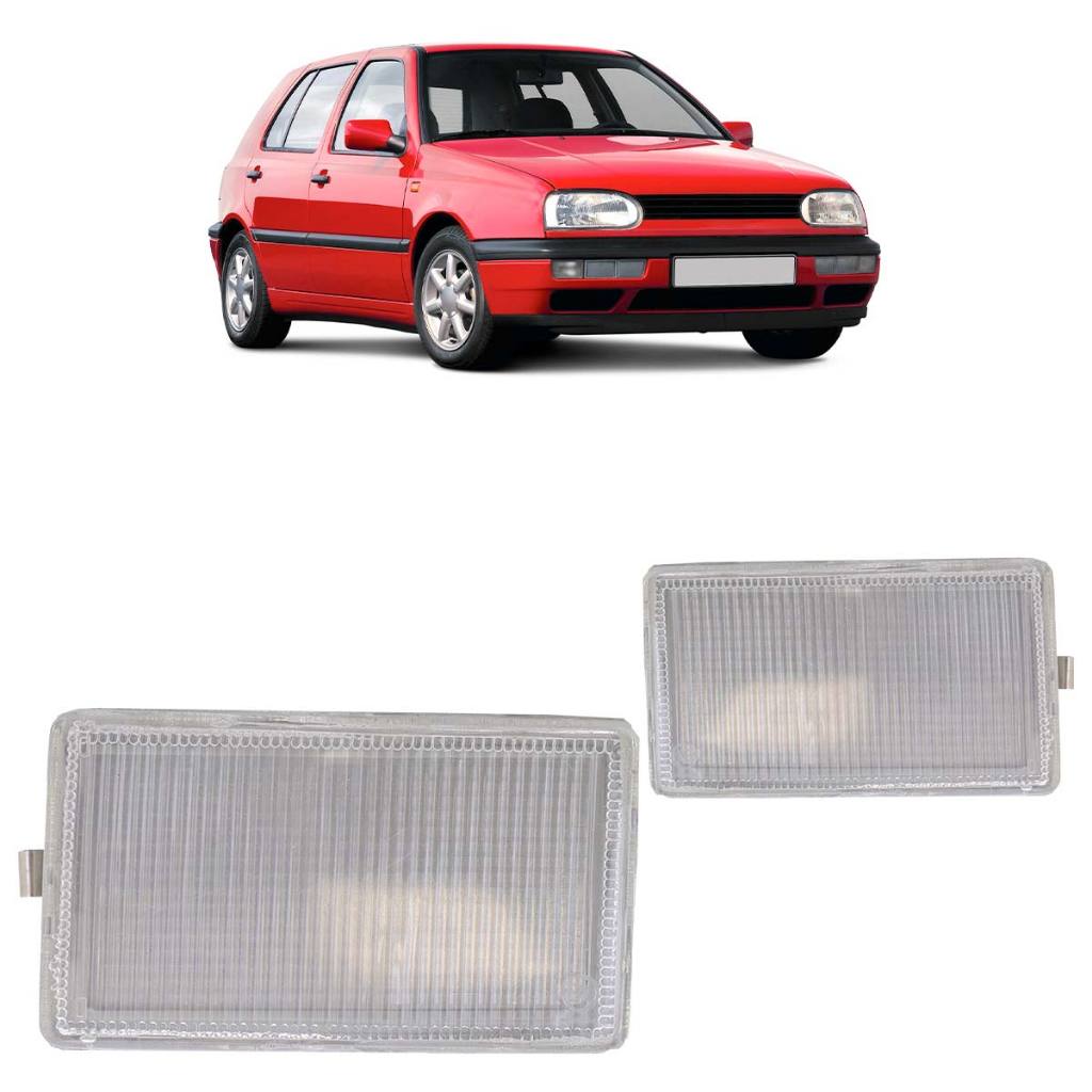 Par Aplique Pisca Seta Golf GTI 1994 1995 1996 1997 1998 Cristal Lente Estriada Acrilico