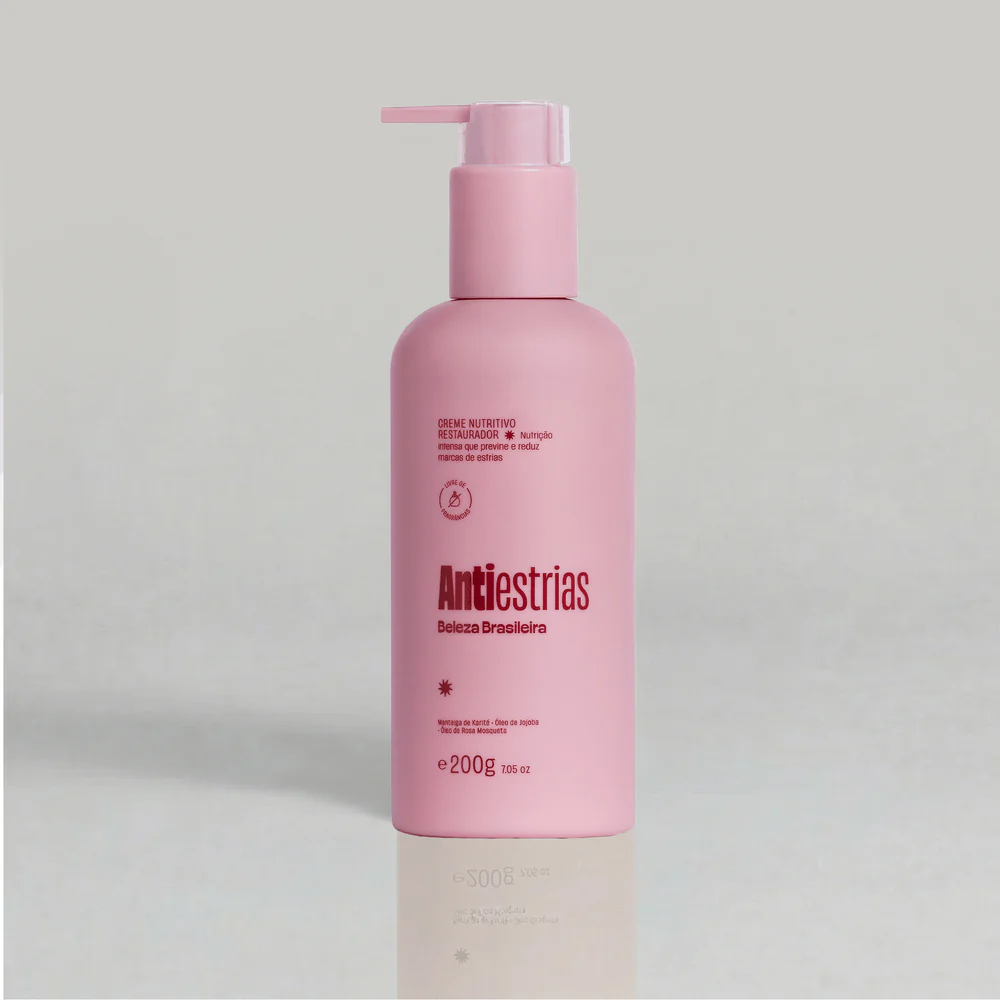 Antiestrias Beleza Brasileira 200g Creme Hidratante Corporal Nutritivo para Estrias e Gestantes