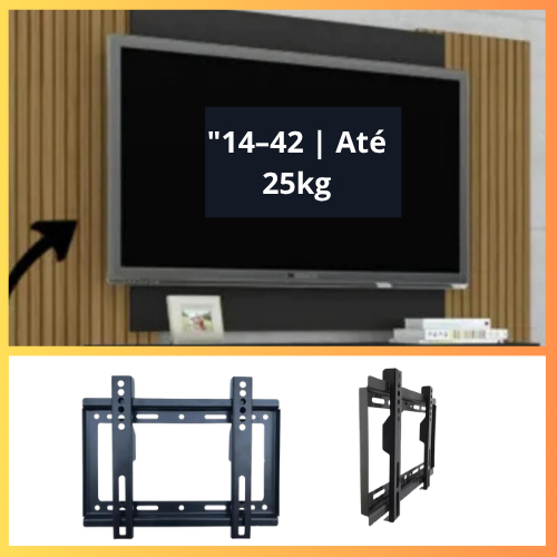 Suporte Fixo TV 14 a 42 Polegadas Universal Parede LED LCD Plasma VESA 200x200