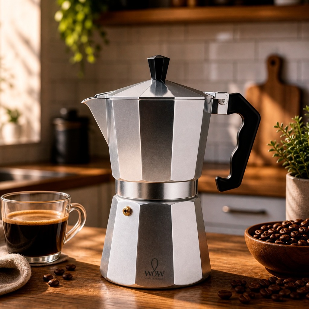 Imagem Cafeteira Italiana Moka Premium 6 Xícaras De  Alumínio
