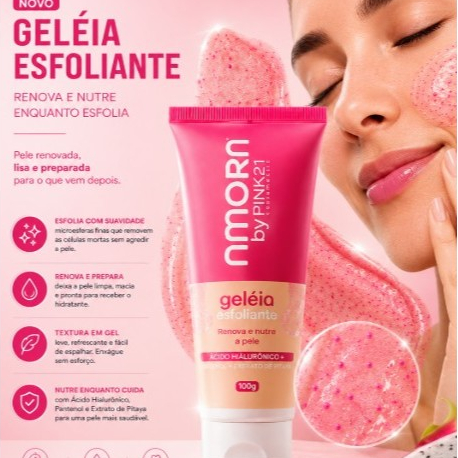 Esfoliante Corpo e Rosto Pink 21 - 100g Amora