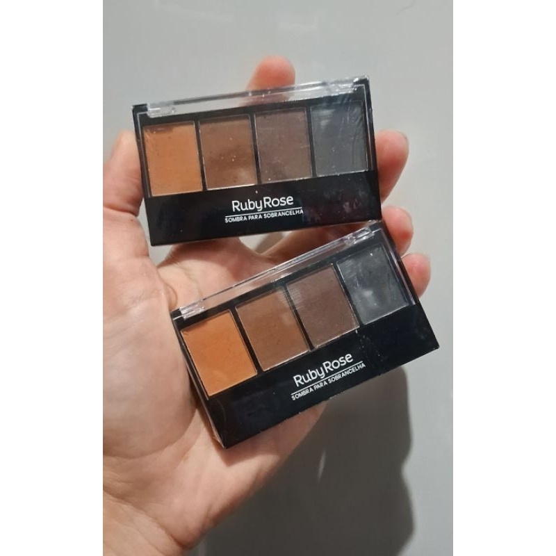 kit 2 Paleta de Sombra Para Sobrancelhas Ruby Rose Trio de Sombras