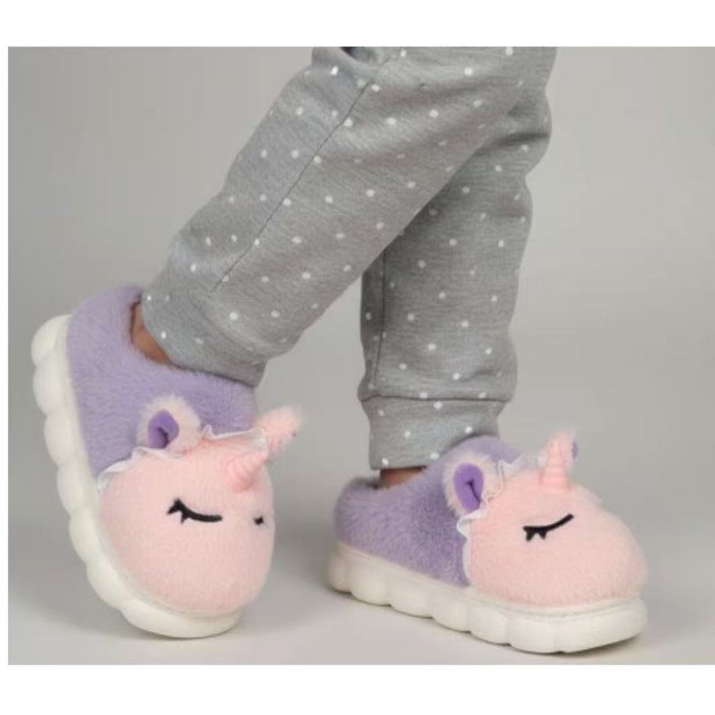 Pantufa de UNICORNIO adolescentes e infantil, super macio com o solado antiderrapante/PTF06-140