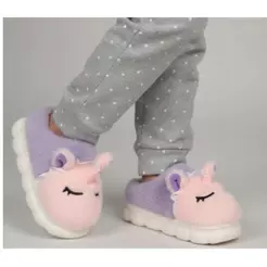 Pantufa de UNICORNIO adolescentes e infantil, super macio com o solado antiderrapante/PTF06-140