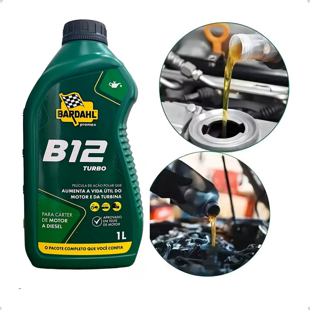 Aditivo Motor B12 Turbo Diesel Bardahl B12TURBO Combustível 1 Litro Aumenta Vida Util Motor