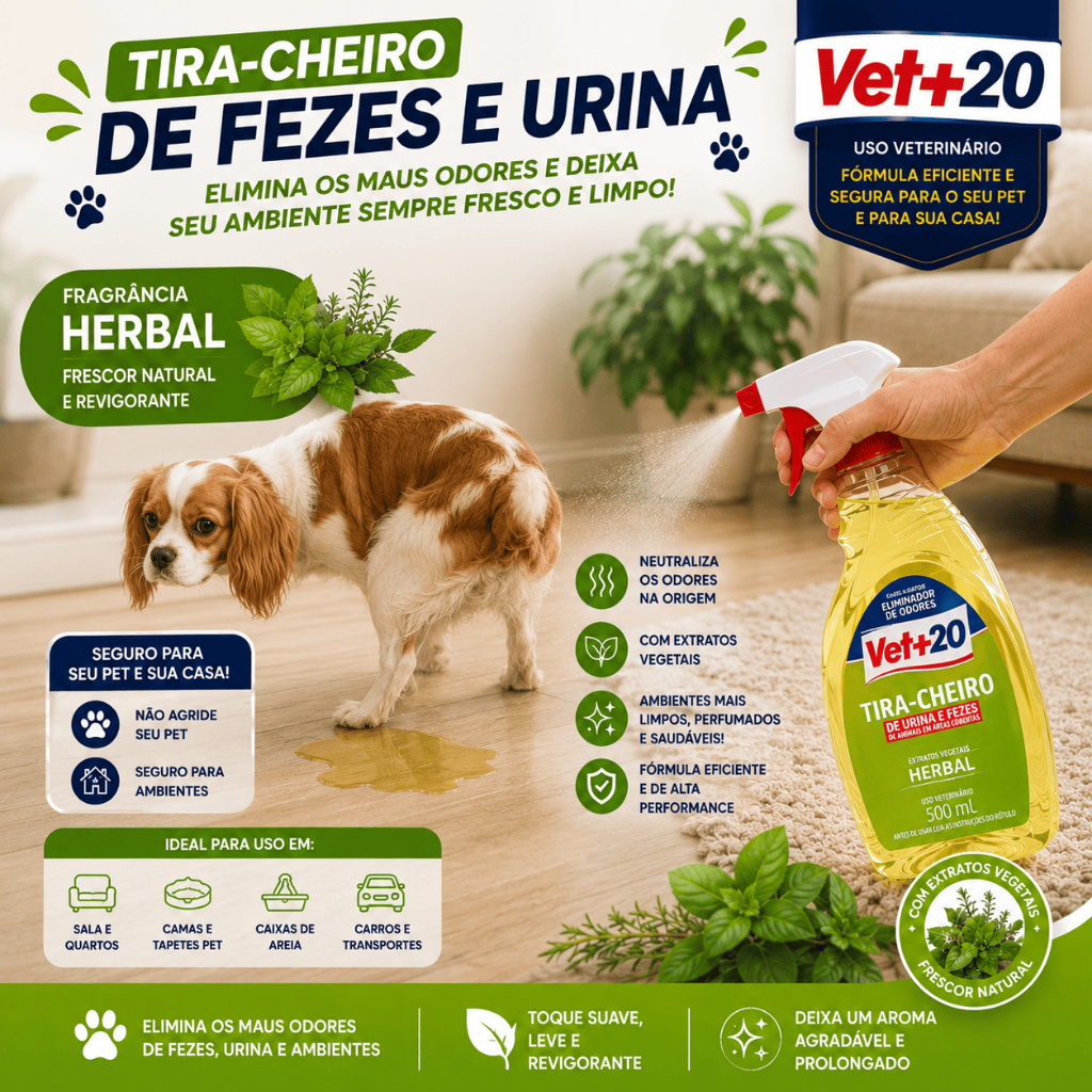 Tira Cheiro Herbal Eliminador de Odor Vet+20 500 mL — imagem 2 de 2