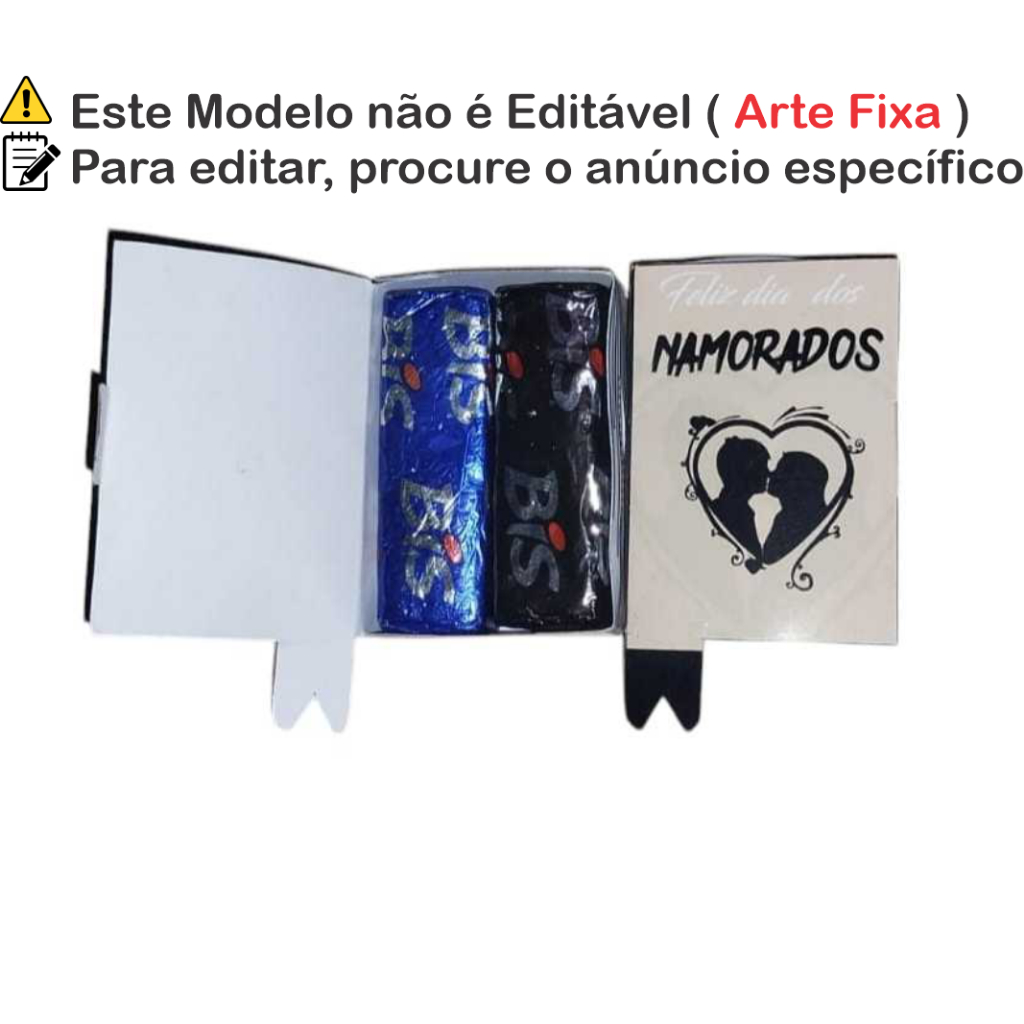 Lembrança "Você é Meu Bis" – Dia dos Namorados com Arte Fixa