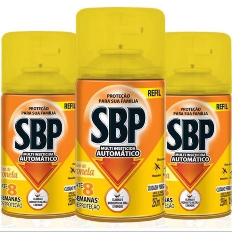SBP Automático Multi Inseticida  REFIL de 250ml – Aroma Citronela
