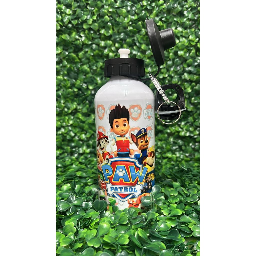 Garrafa Personalizada Patrulha Canina com Nome 600ml Alumínio Squeeze Cantil Escolar Infantil