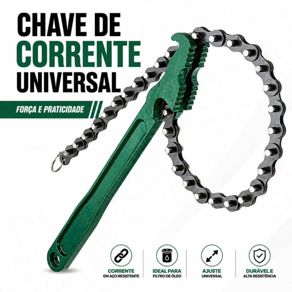 Chave De Corrente Saca Óleo Filtro De Grade Universal 225mm