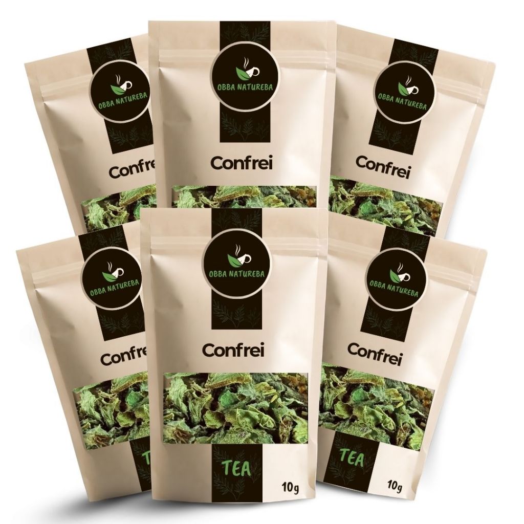 Ervas Secas Confrei para Chá Aroma Natural-Com 6 Pacotes