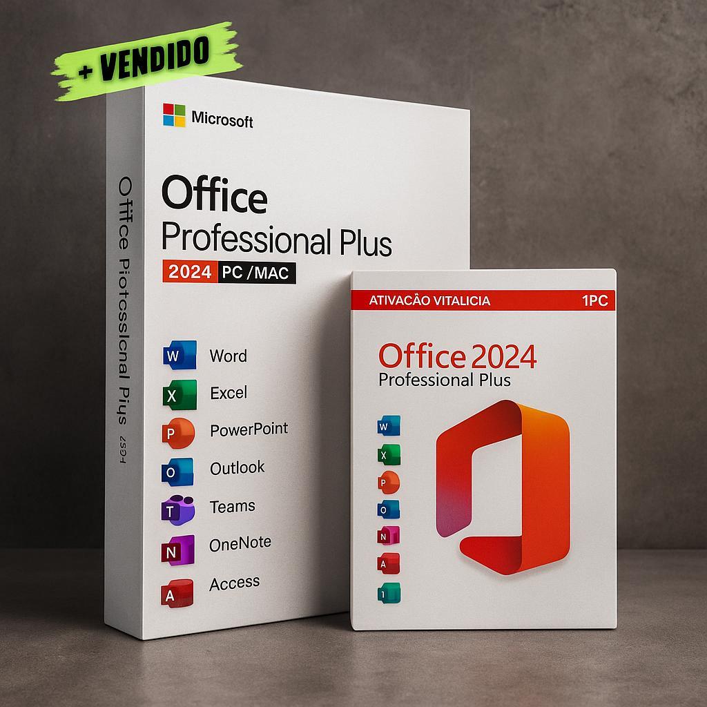 Office Professional Plus 2024 | Cartão de ativação | Lacrado | Original Microsoft Nota Fiscal (DVD)