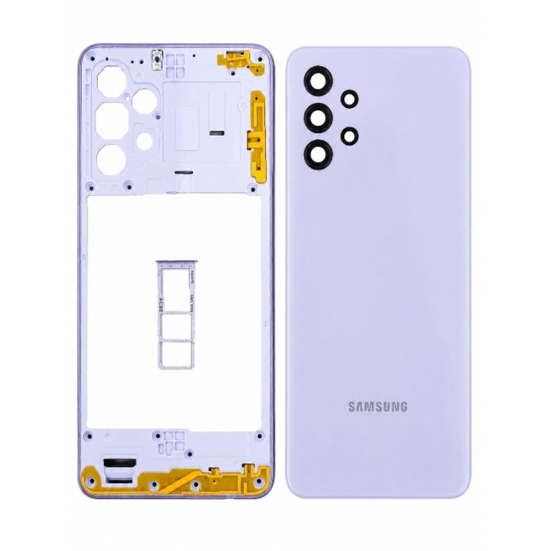 KIT Samsung A32 4G ARO + TAMPA TRASEIRA COM LENTE E BOTÕES + gaveta de chip– A32 4G LILÁS
