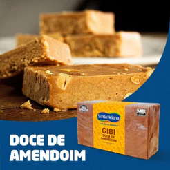 Doce de Amendoim Gibi C/50 Unidades 1,5kg Santa Helena