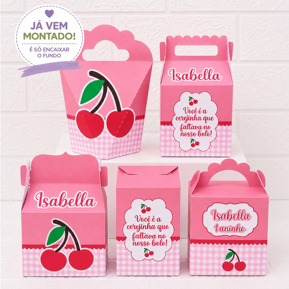 Kit Personalizado Cerejinha - Cereja /Lembrancinhas /Caixinhas Personalizadas /festa infantil / mimo