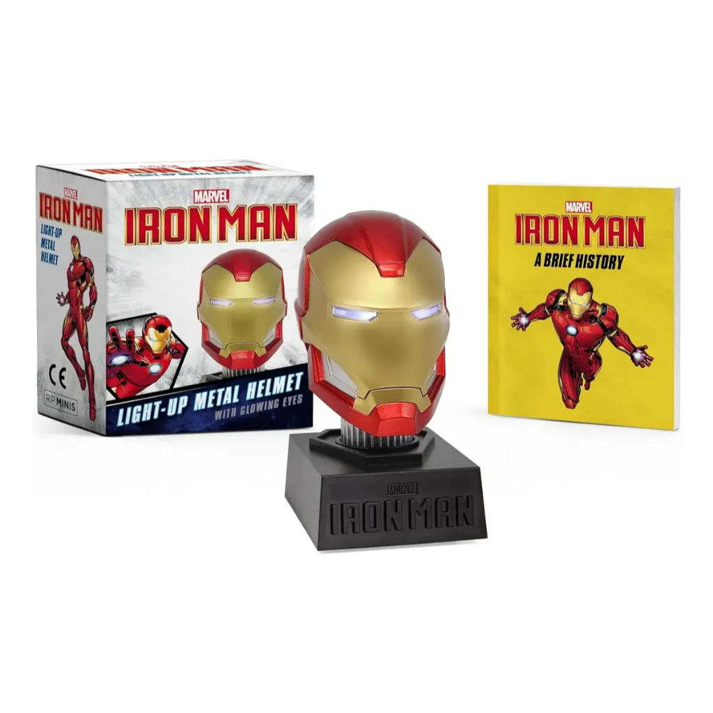 Mini Capacete Metálico Iluminado Iron Man do homem De Ferro