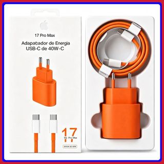 Carregador iPhone Turbo 40W Tipo-C + Cabo Reforçado Compatível iPhone Android carregament…