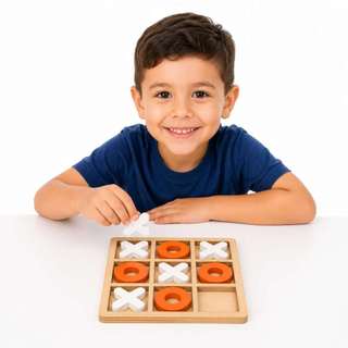 Brinquedo Educativo Jogo Da Velha Em Madeira Infantil Didático Pedagógico