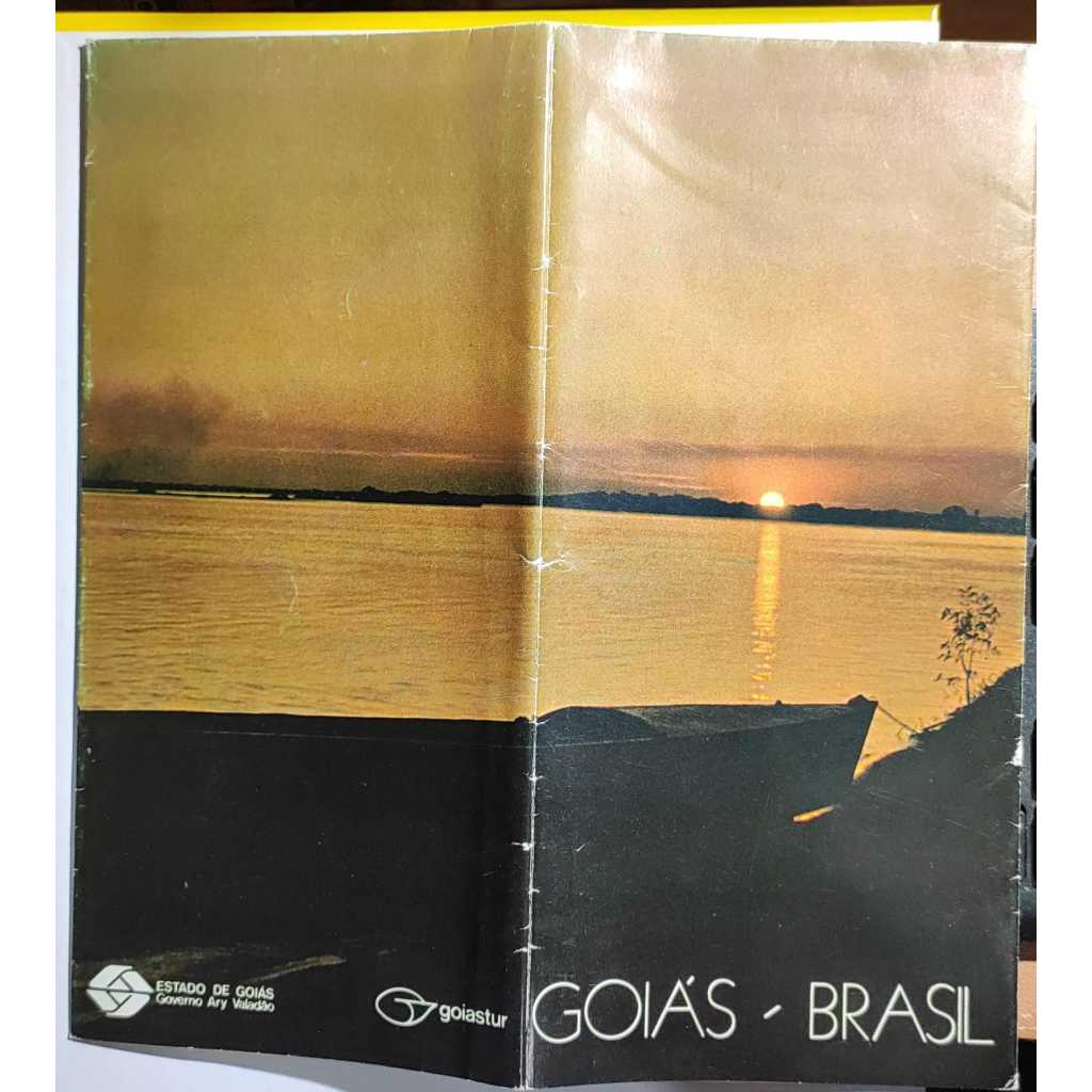 Folder Turístico Goiás Brasil Goiastur Governo De Goiás Com Mapa E Fotos
