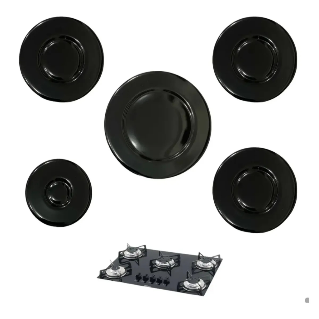 Kit Espalhador Tampinha Jogo de Bocas Fogão Cooktop Fischer 5 Bocas Antigo
