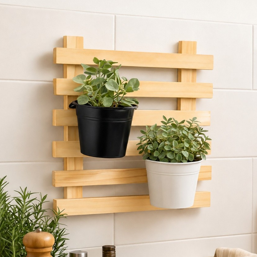Floreira pequena 30x30 vertical Mdf jardim suspenso cachepot enfeite casa decoração orquídeas plantas de casa pendurador