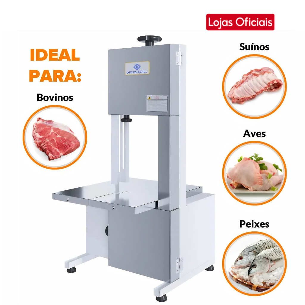 Serra Fita De Bancada Delta Grill 1027 Carne E Osso Inox 1,46m 1/3CV Bivolt Profissional