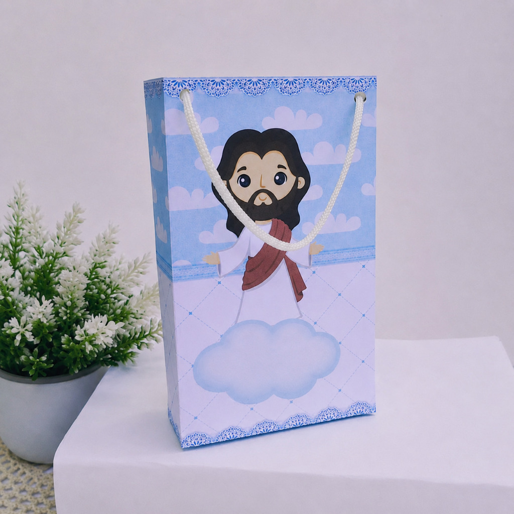 Kit Sacolinha Surpresa Personalizados JESUS  Lembrancinhas  Aniversário PEGUE E MONTE