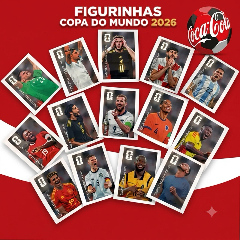 Figurinhas Coca-Cola Copa do Mundo 2026 Panini | Edição Limitada | Venda Unitária