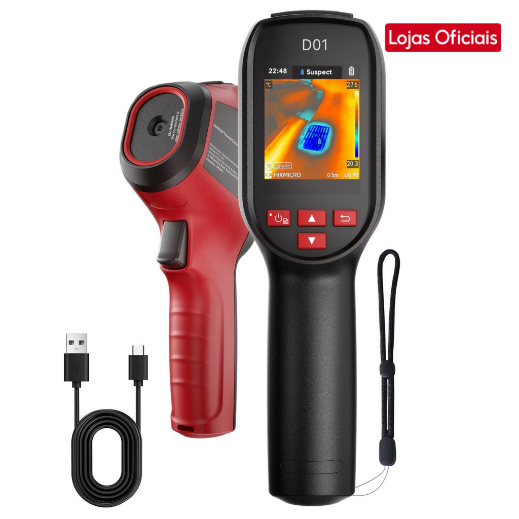 Câmera Termográfica Hikmicro D01 240x240 SuperIR SuperScene Alarme 4GB IP54 Original