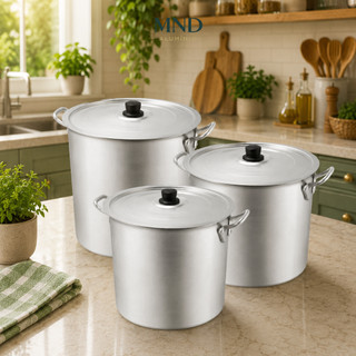 Jogo de Panela Caldeirão Conjunto Kit 3 pçs Grande Para Feijoada, sopas e  Caldos