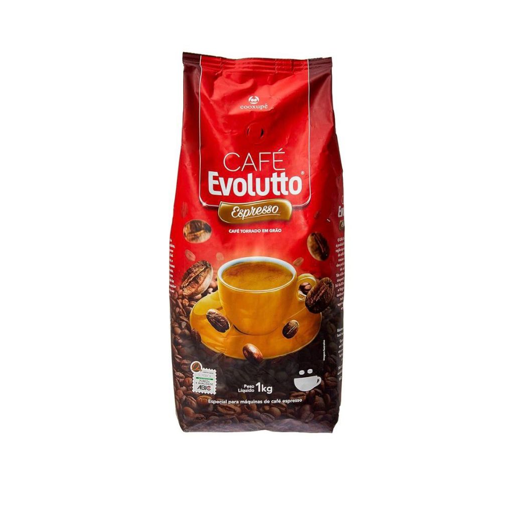 Café Evolutto torrado em grãos para expresso Cooxupé Sul de Minas 1kg
