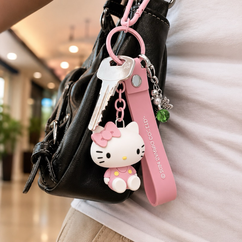 Chaveiros Hello Kitty Fofo 3D em Silicone com Alça Colorida –  Modelos Sortidos