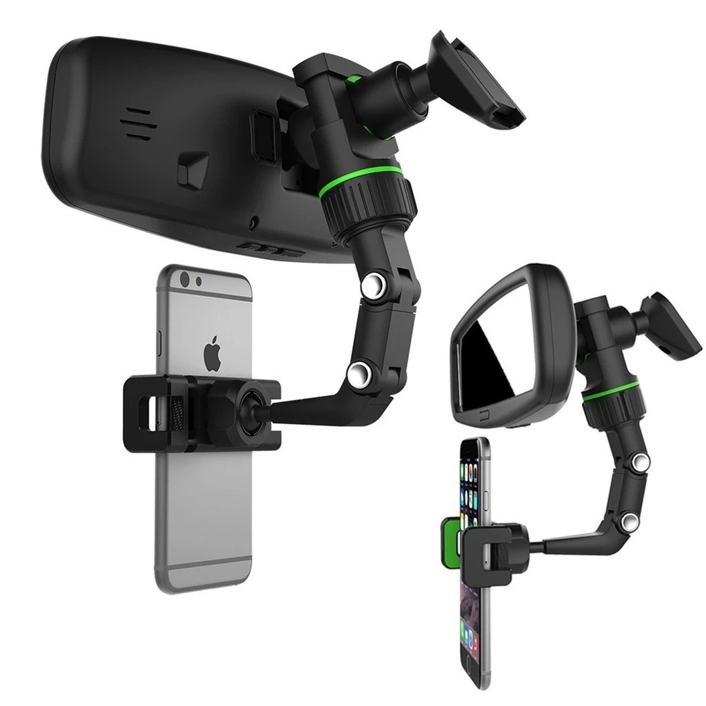 Suporte Veicular Para Celular Retrovisor Interno 360 Graus Articulado Multifuncional Pronta Entrega