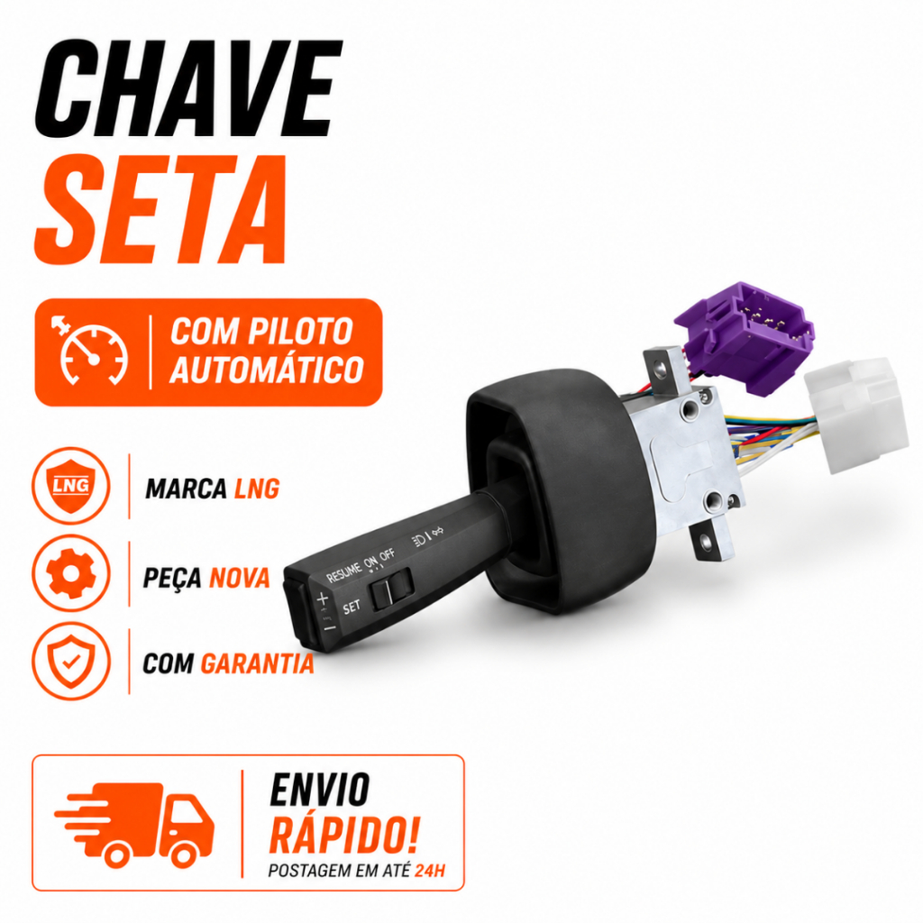 Chave Seta Volvo Fh12 Nh12 Fm12 2001 2002 2003 2004 2005 Com Piloto Automático
