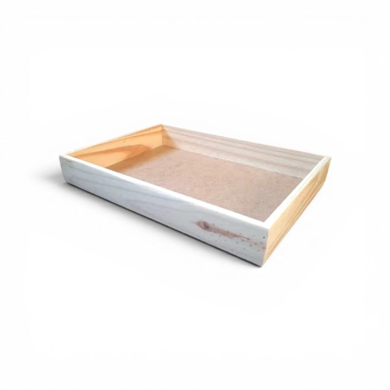 kit 10 bandeja de pinus 35x25x6 madeira café da manhã