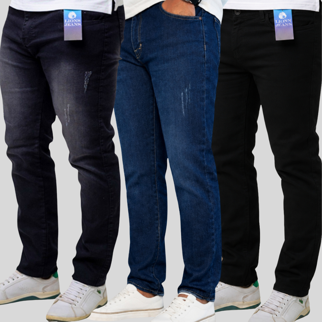 Kit 3 Calças Masculinas Jeans Com Lycra Elastano Premium Não Aperta | Envio Imediato - Top