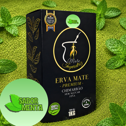 Erva Mate Imperatriz Sabor Menta A Vácuo Premium Com 2 Pacotes de 500 Gramas Cada