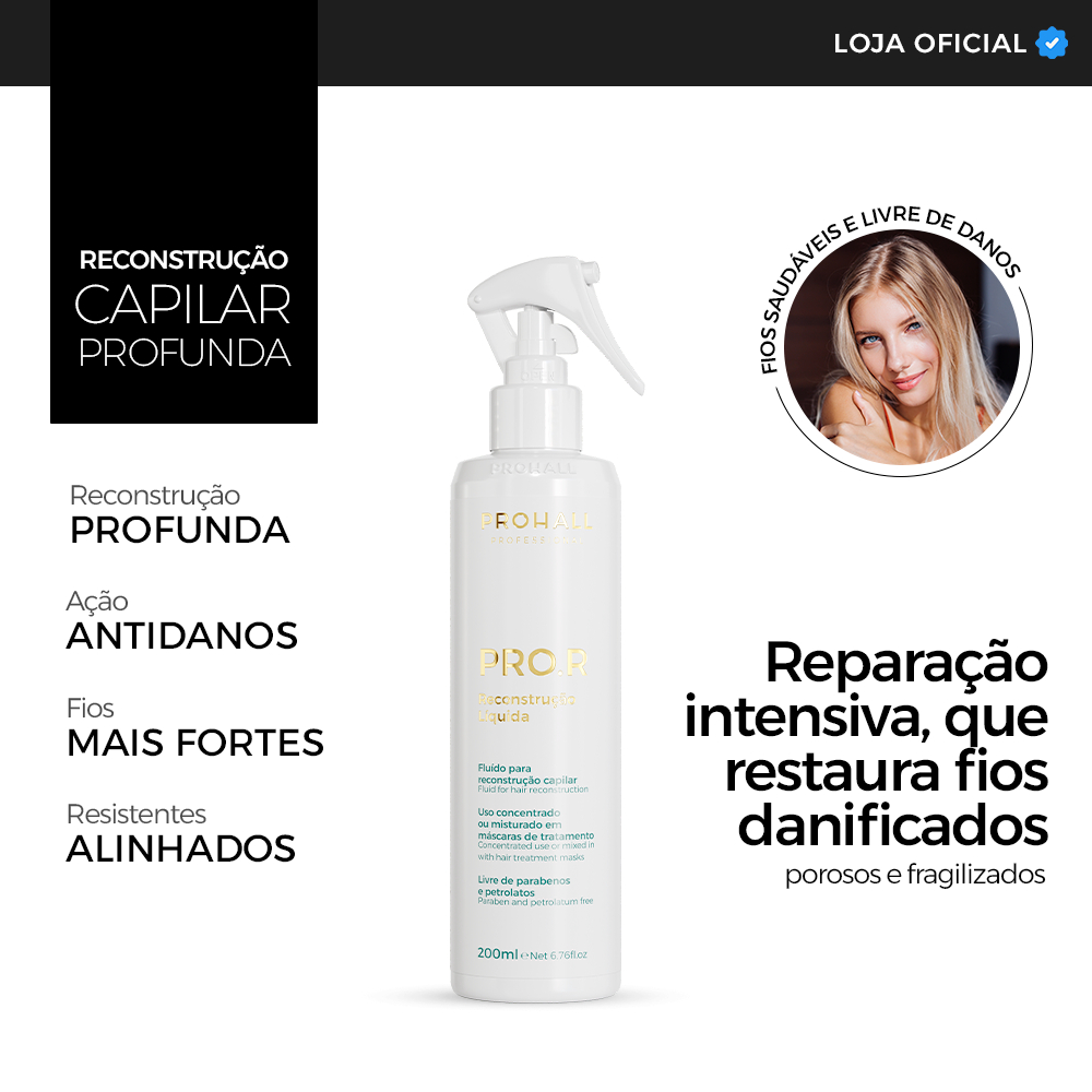 Fluído para reconstrução capilar PRO.R 200ml