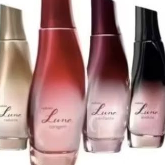 Combo 04 Perfumes Feminino Natura Luna Confiante 75ml - Orquídea Negra e Frutas Vermelhas