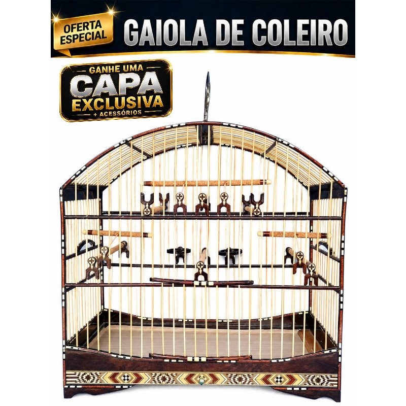 Gaiola Coleiro  - Modelo Tradicional - Padrão Torneio