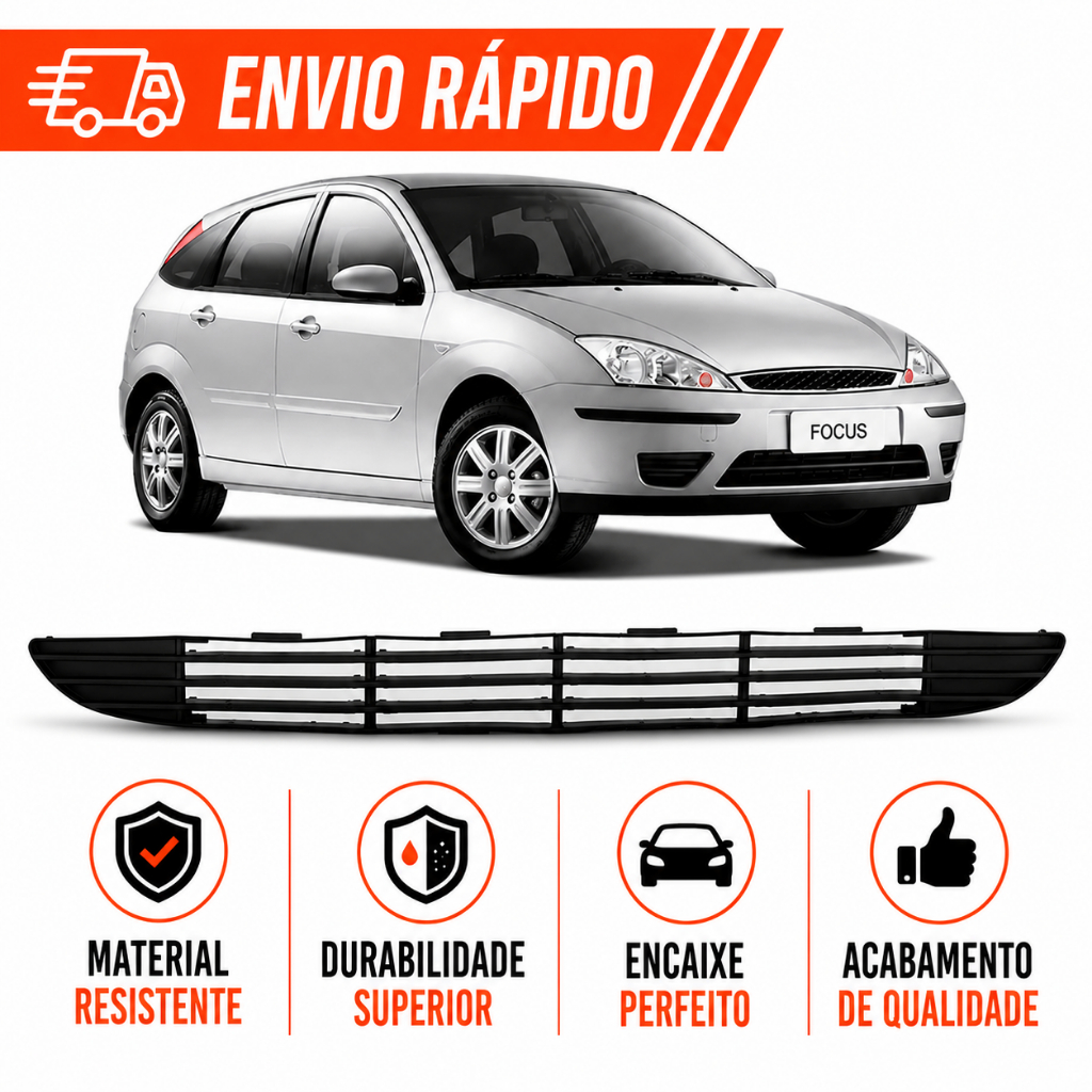 Grade Central Parachoque Ford Focus 1998 A 2003 Sem Furo